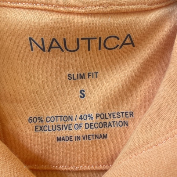 NAUTICA ORANGE POLO MEN'S SIZE S SLIM FIT - Picture 2 of 5